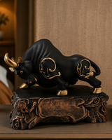 Bull | Figurine | Home Decor | Gold Black