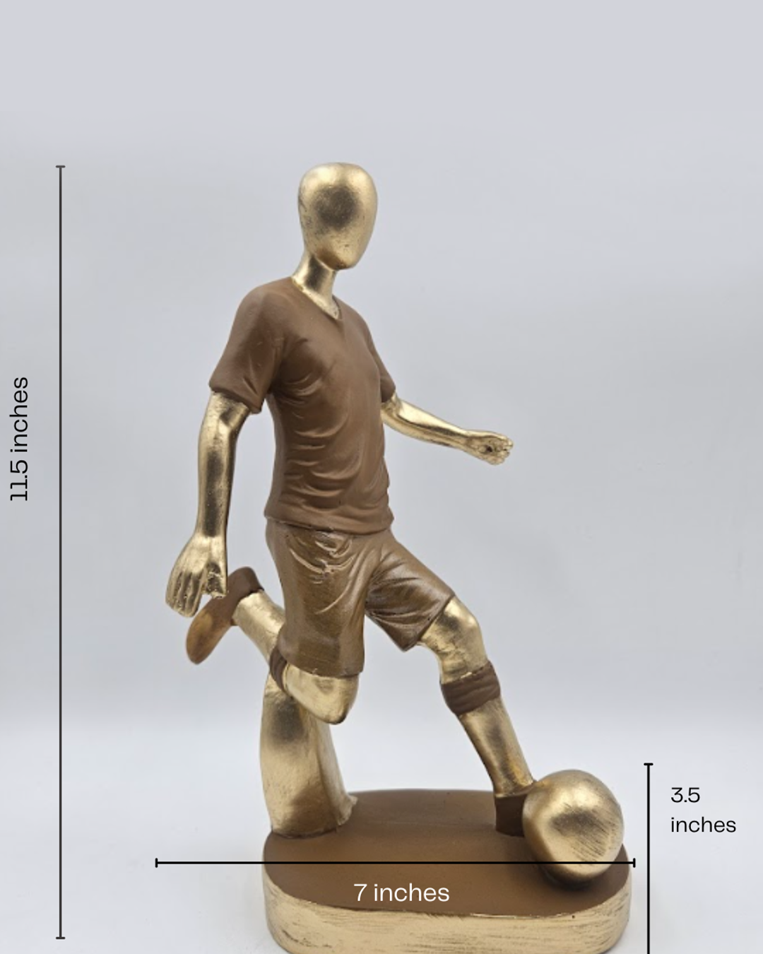 Football Player | Figurine | Sports Decor | Brown