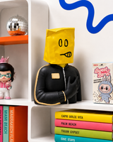 Half Face Man | Sculpture | Abstract Decor | Yellow