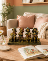 4 Kids Sitting | Figurine Set | Cute Decor | Multicolor