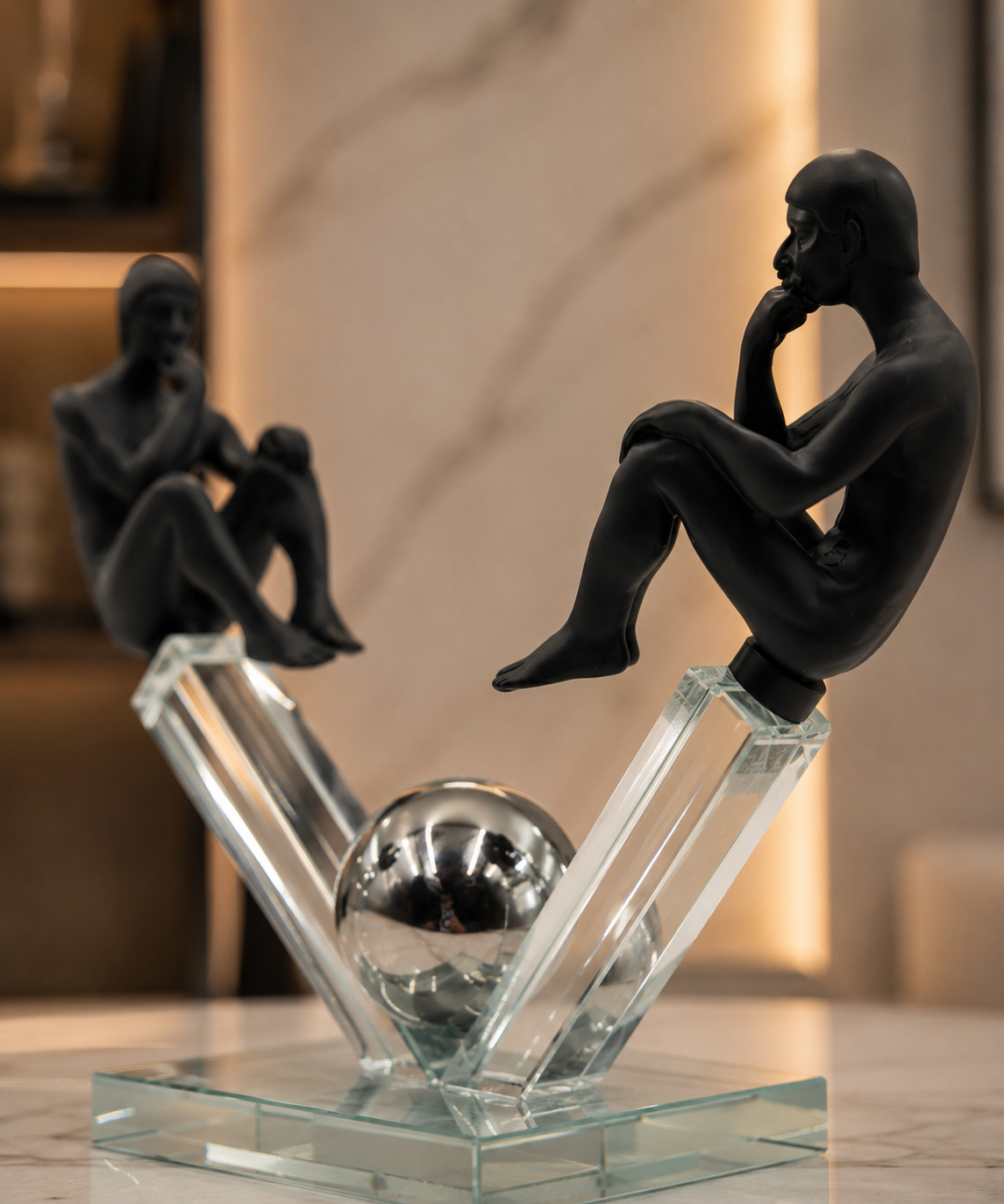 Crystal Men Balance | Sculpture | Artistic Decor | Classic