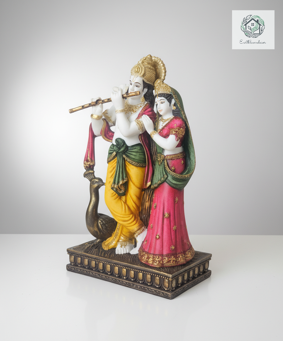 Radha Krishna | Idol Set | Spiritual Decor | Multicolor