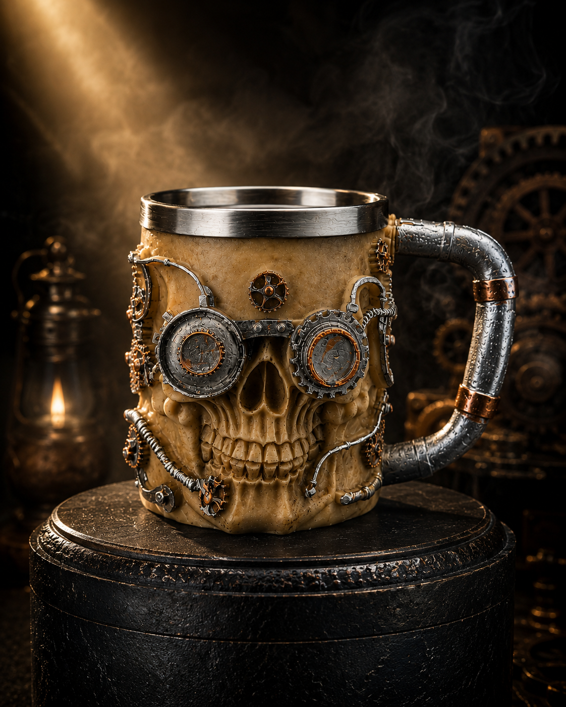 Designer Resin Skull Beer Mug | 400ml | Unique Gothic Drinkware for Beer & Cocktails