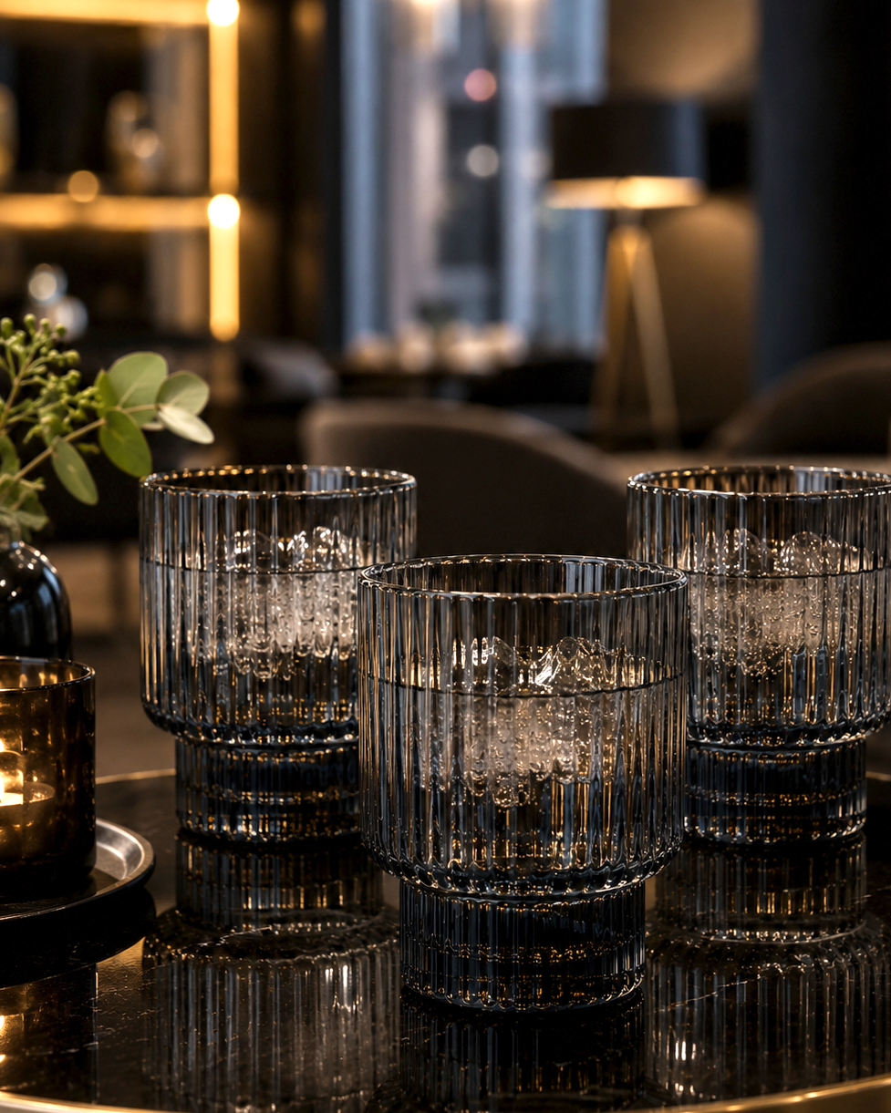 Water Glass | Glassware | Premium Use | Black