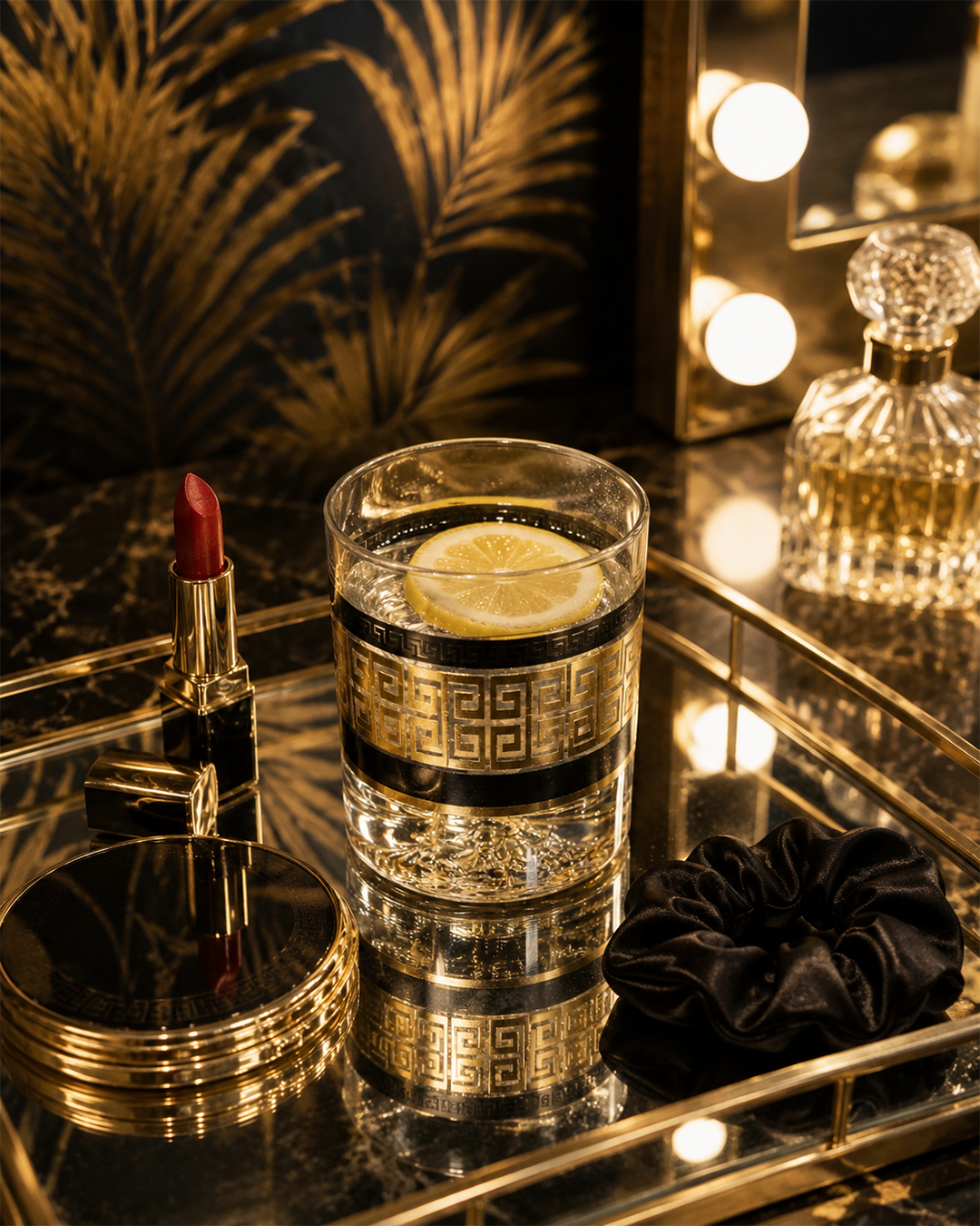 Designer Whiskey Glass | Glassware | Bar Use | Gold