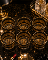 Designer Whiskey Glass | Glassware | Bar Use | Gold