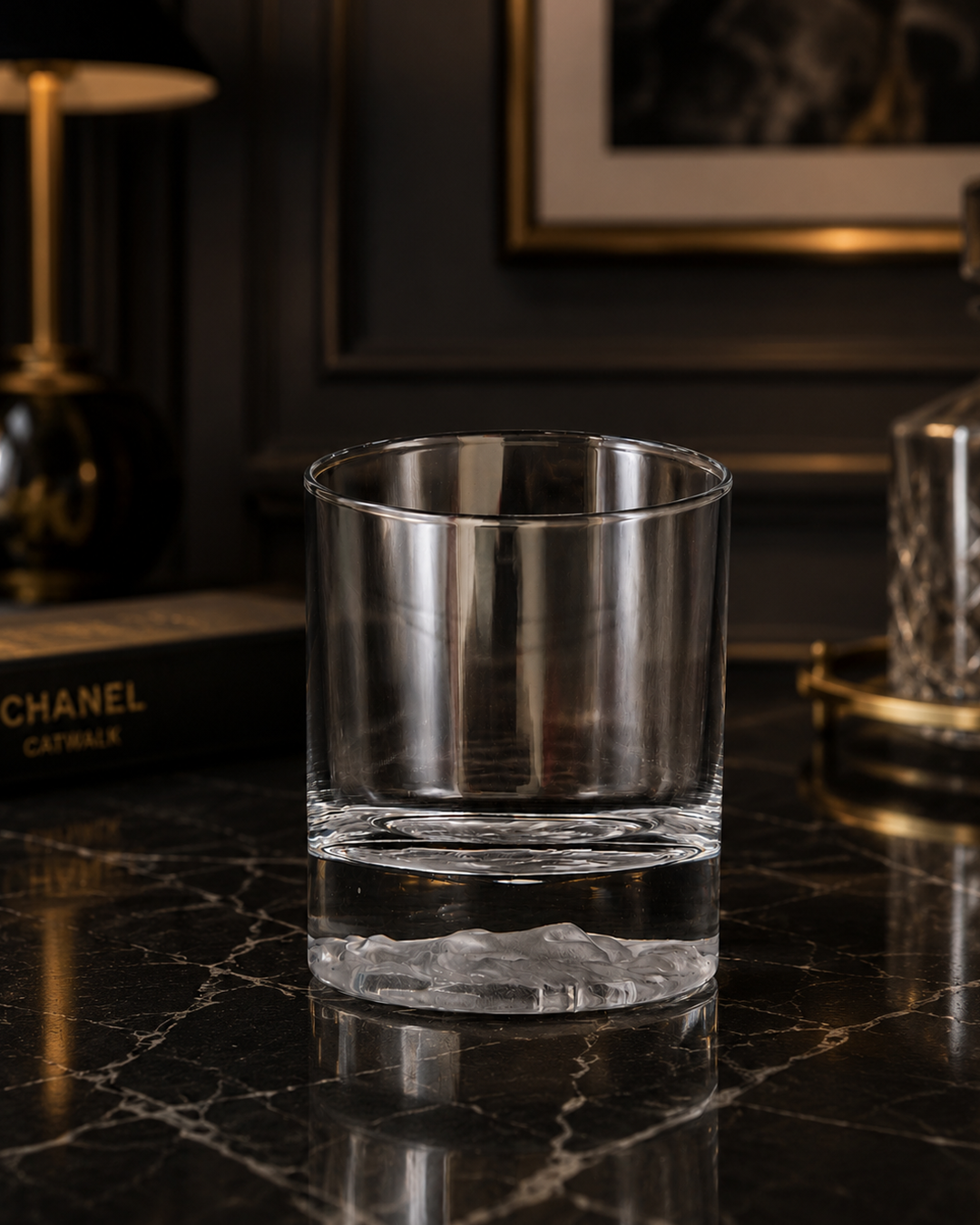 Crystal Whiskey Glass Lion | Glassware | Bar Use | Premium