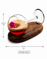 Wooden Base Glass | Accessory | Bar Use | Classic