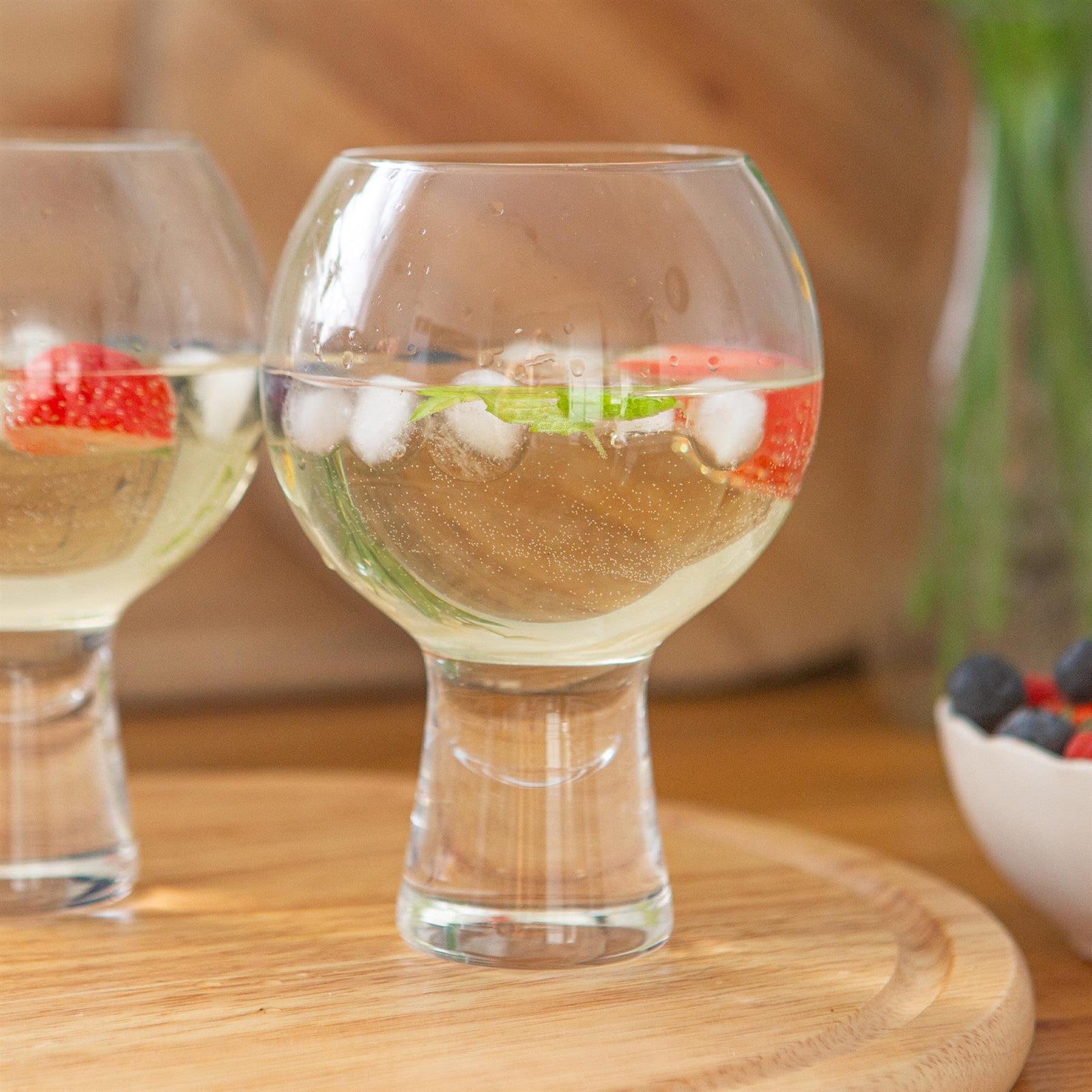 Round Stem Cocktail Glasses Set of 6 | 340 ML| Stylish Glassware for Cocktails, Mocktails & Champagne