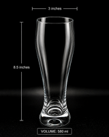 Tall Beer Pint Glasses | Beer Drinkware | Set of 6