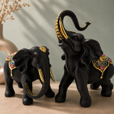 Premium Elephant Pair Statue for Home Decor | Vastu Decorative Showpiece | Symbol of Strength, Wisdom & Prosperity