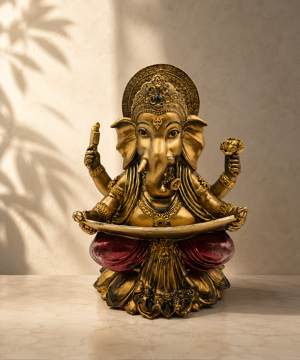 Munshi Ganesha Idol | Vastu & Spiritual Home Decor Showpiece | Symbol of Wisdom, Knowledge & Success