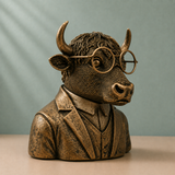 Luxury Half Bull Head Sculpture for Home Decor | Vastu Showpiece | Symbol of Strength, Success & Prosperity