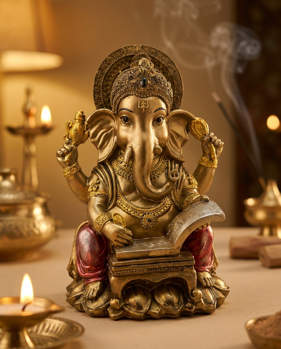 Ganesha Writing | Idol | Study Decor | Classic