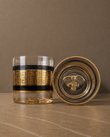 Designer Whiskey Glass Set of 6 | Elephant Base DOF Tumblers | 320 ml | Gold