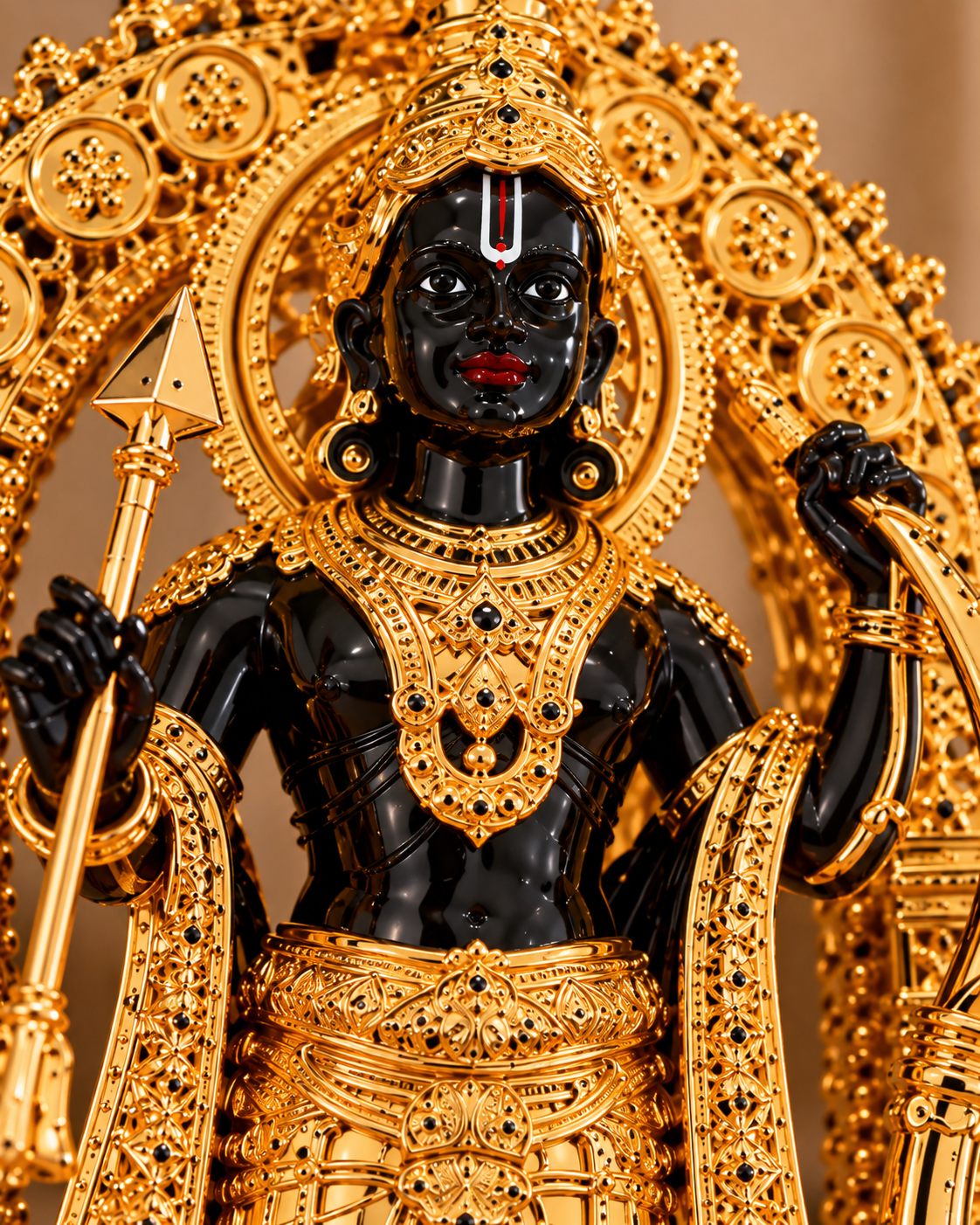 Divine Ram Lalla Idol | Ayodhya Ram Lalla Decorative Accent | Spiritual Decor