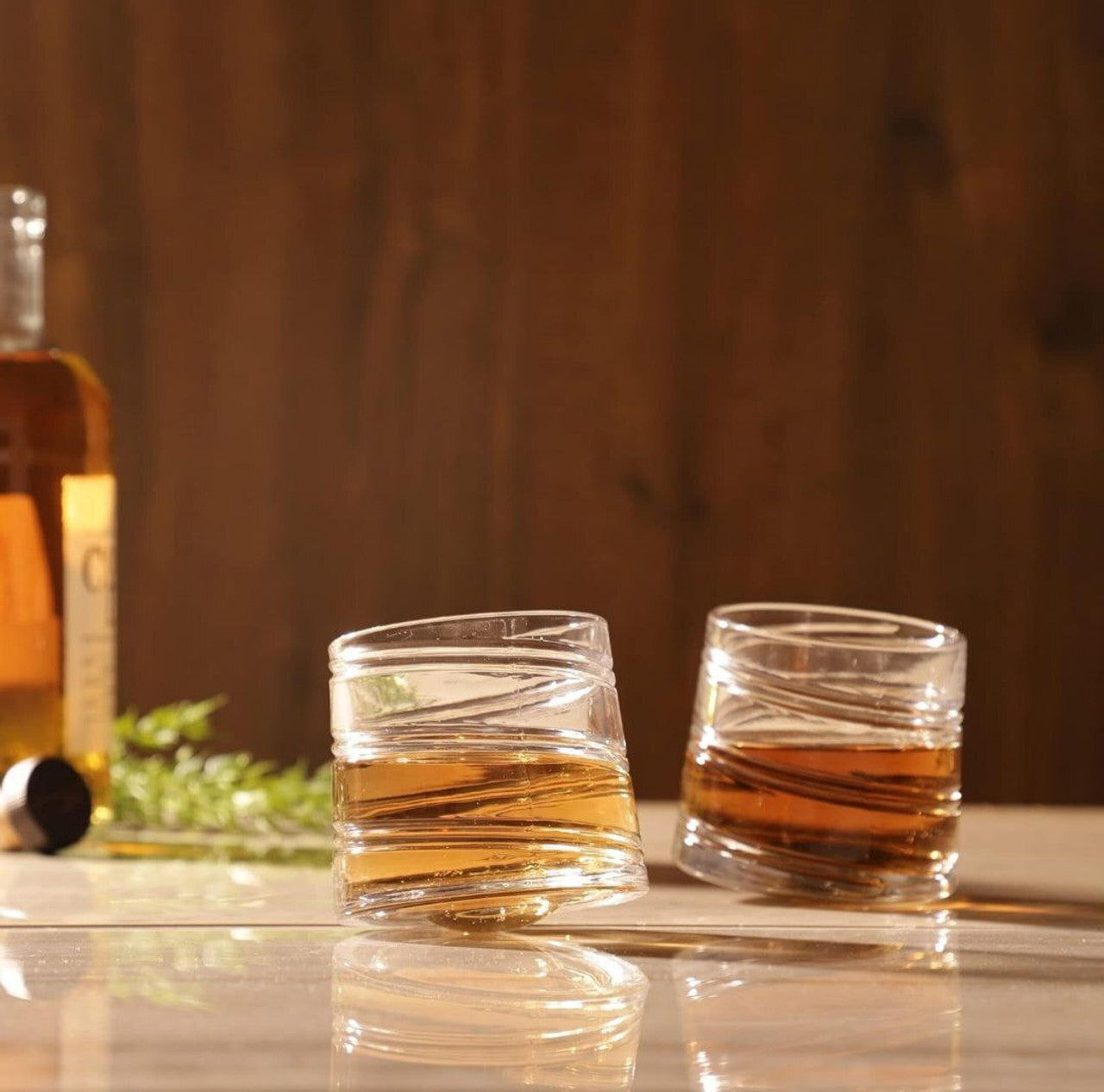 Spinning Whiskey Glass Set - 360°|Designer Bar Glasses| Set of 6