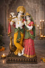 Radha Krishna | Idol Set | Spiritual Decor | Multicolor