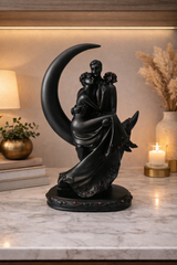 Couple Sitting on Moon | Showpiece | Romantic Decor | Black
