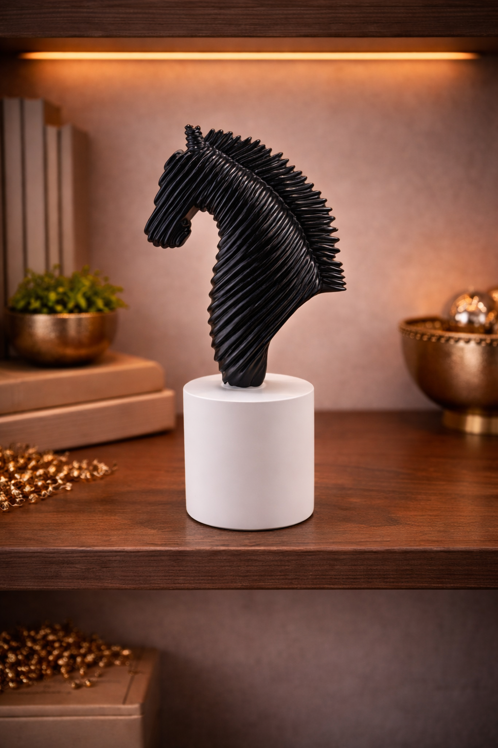 Half Horse Face | Wall Art | Luxury Decor | Black