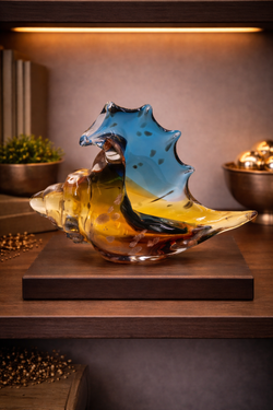 Crystal Shankh | Showpiece | Spiritual Decor | Multicolor