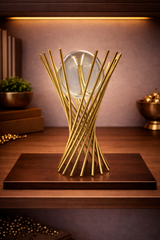 Crystal Ball | Showpiece | Feng Shui Decor | Gold Stand