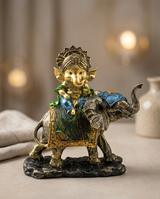 Ganesha on Elephant Face | Idol | Spiritual Decor | Right