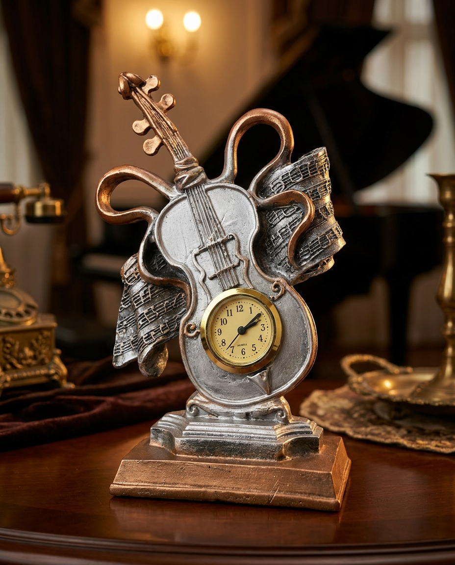 Guitar with Watch | Showpiece | Music Decor | Classic