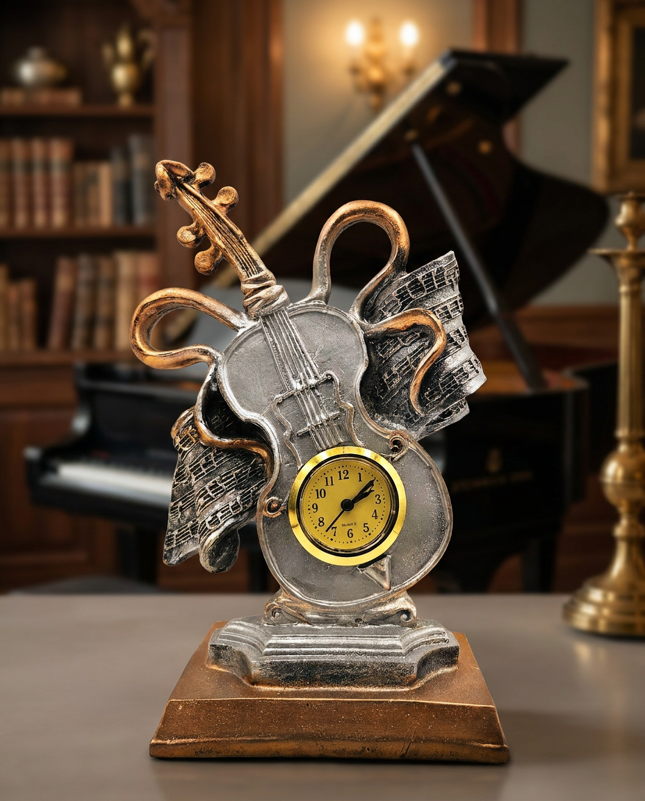 Guitar with Watch | Showpiece | Music Decor | Classic