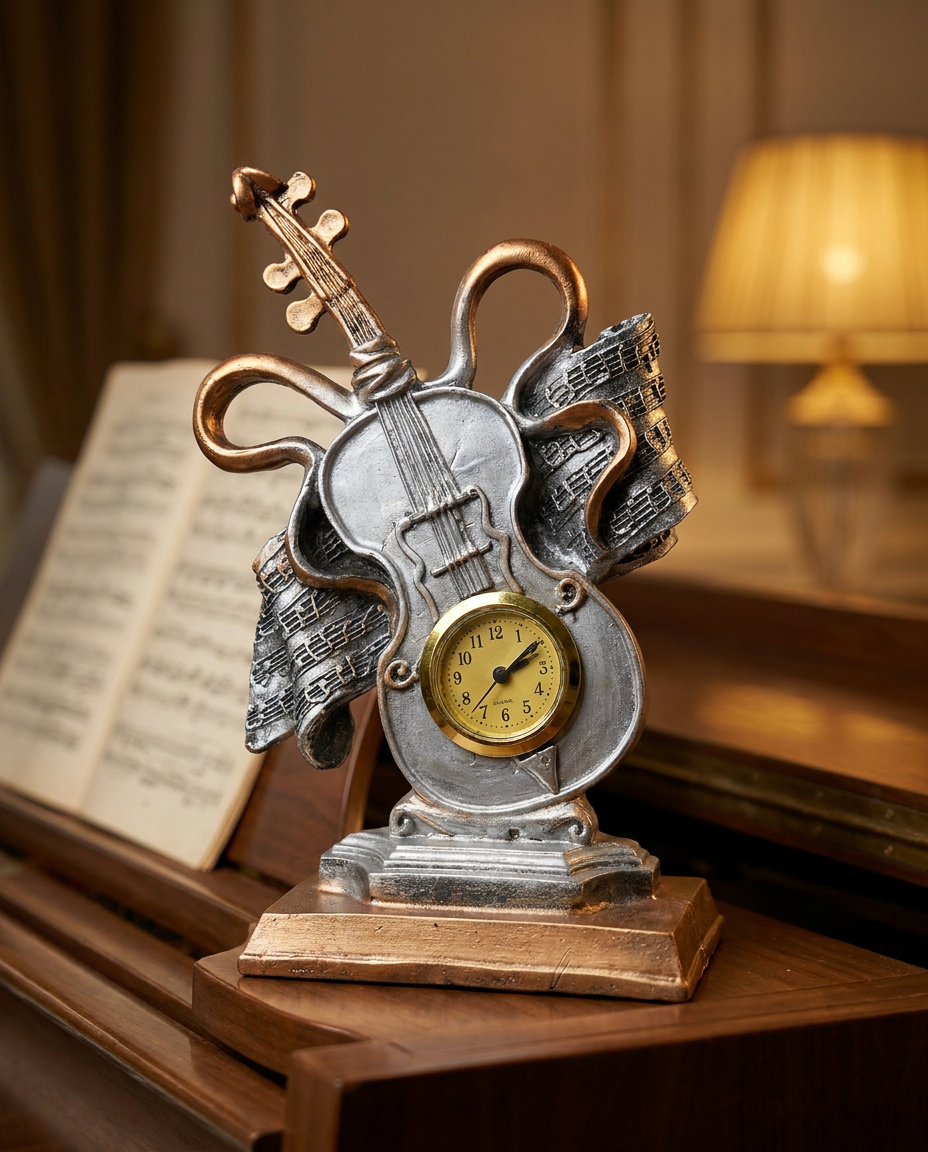 Guitar with Watch | Showpiece | Music Decor | Classic