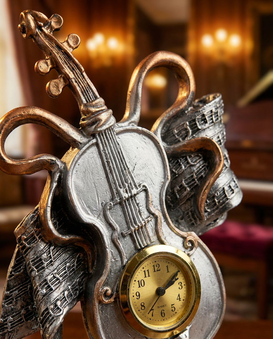 Guitar with Watch | Showpiece | Music Decor | Classic