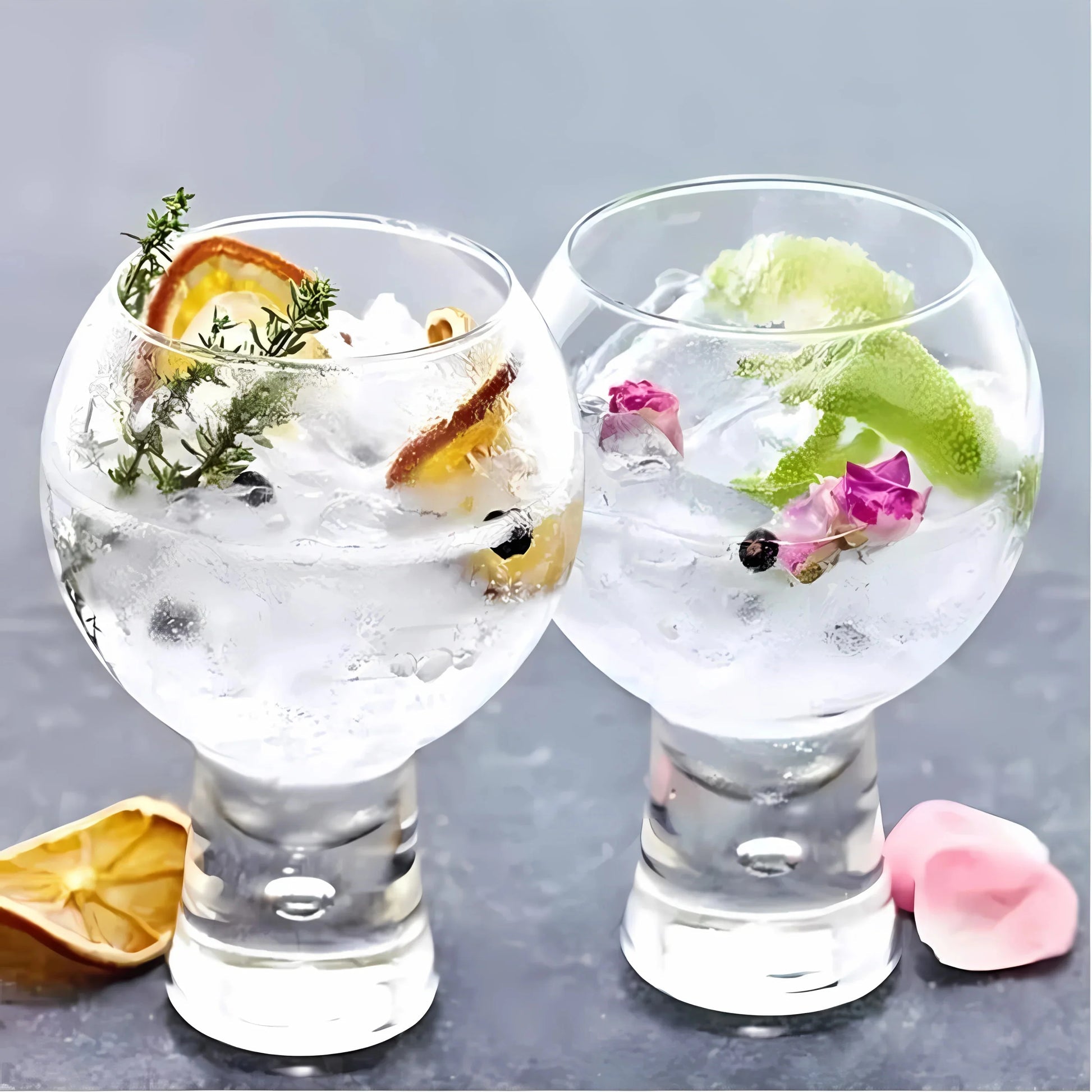 Round Stem Cocktail Glasses Set of 6 | 340 ML| Stylish Glassware for Cocktails, Mocktails & Champagne