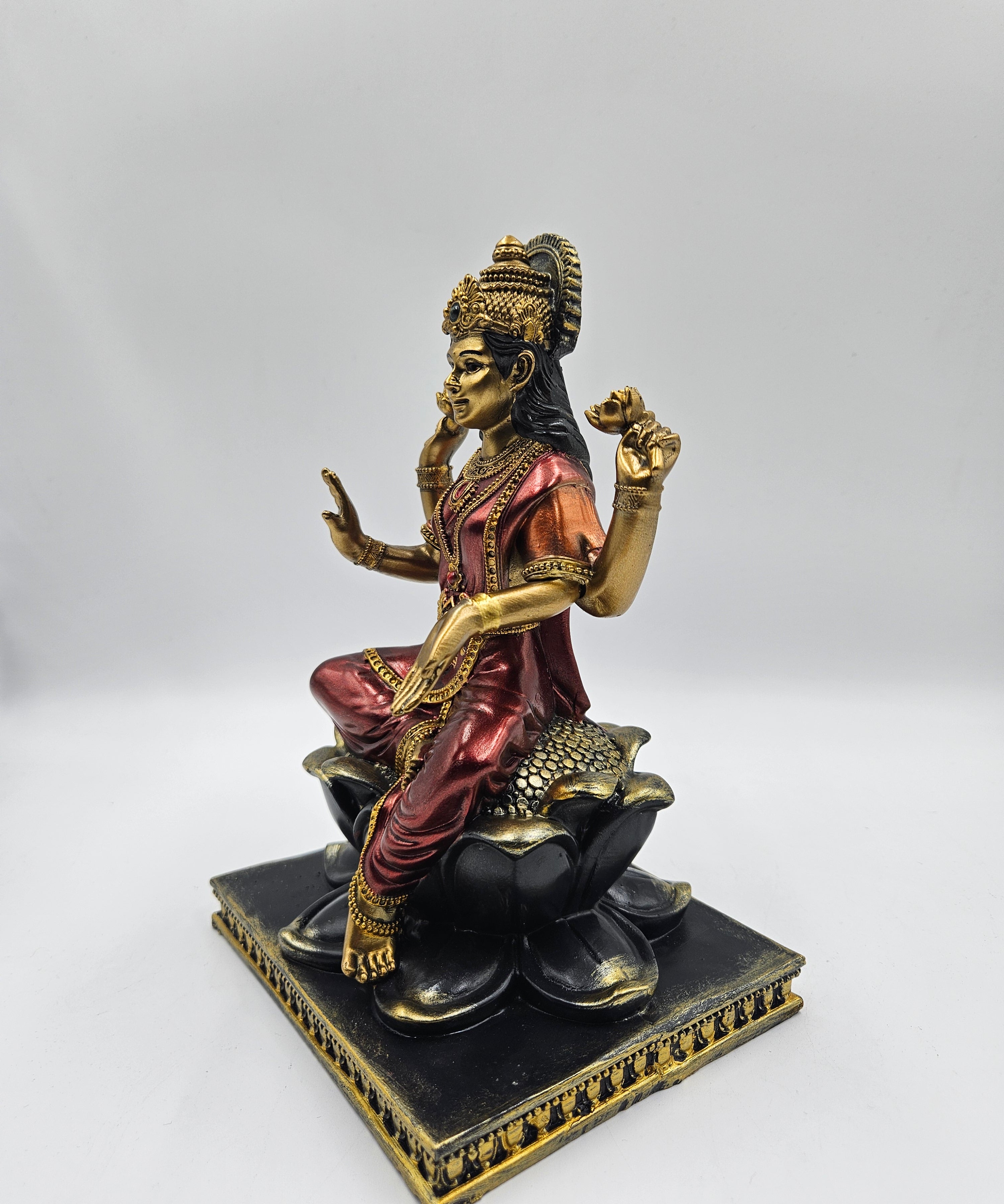 Goddess Lakshmi Idol Sitting on Lotus