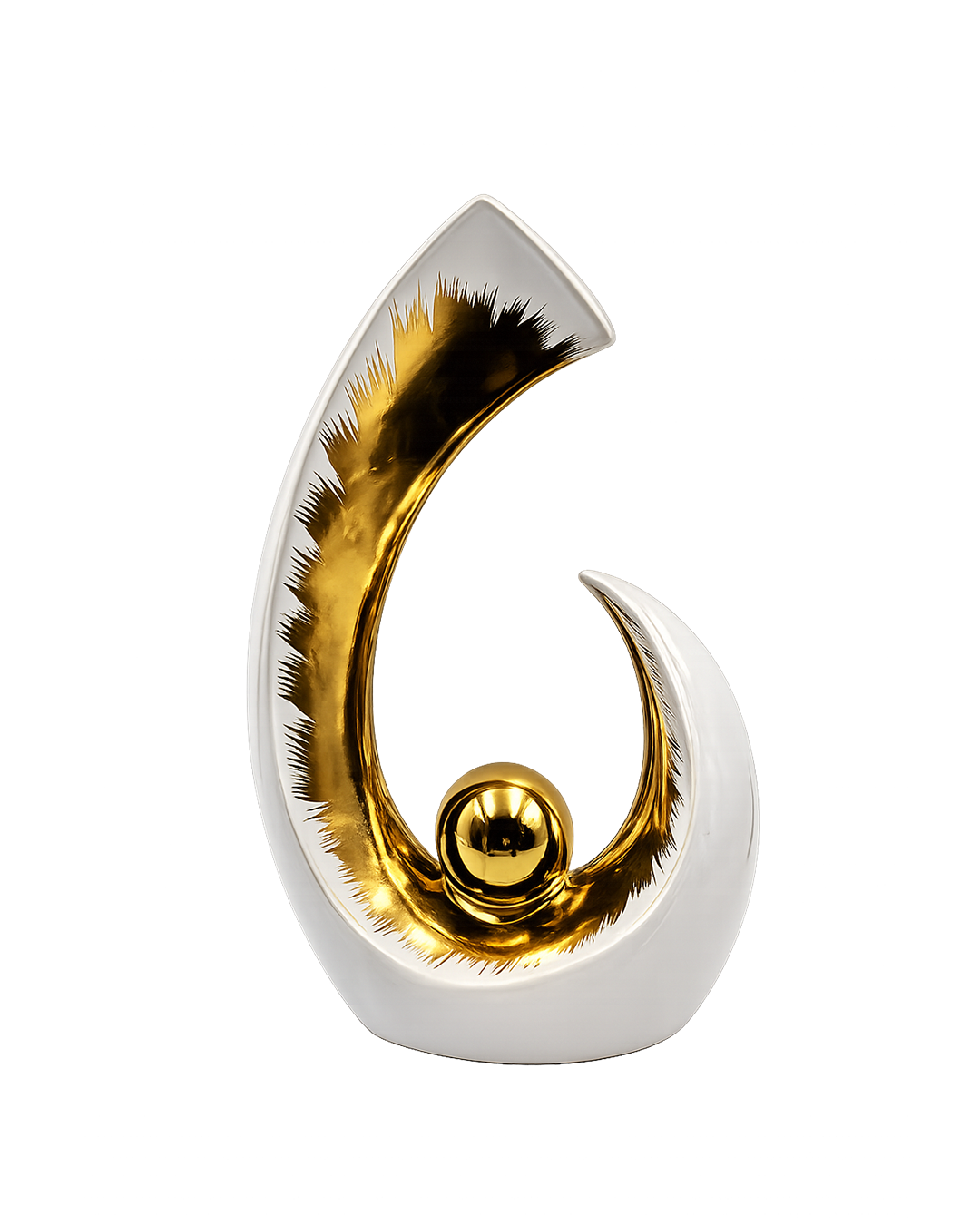 Infinity Crescent | Sculpture | Modern Decor | White