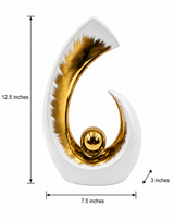 Infinity Crescent | Sculpture | Modern Decor | White