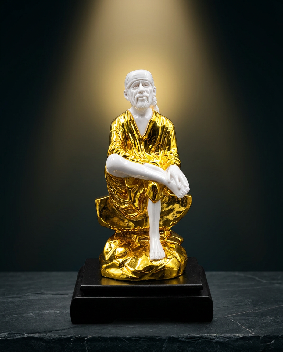 Sai Baba | Idol | Spiritual Decor | Golden