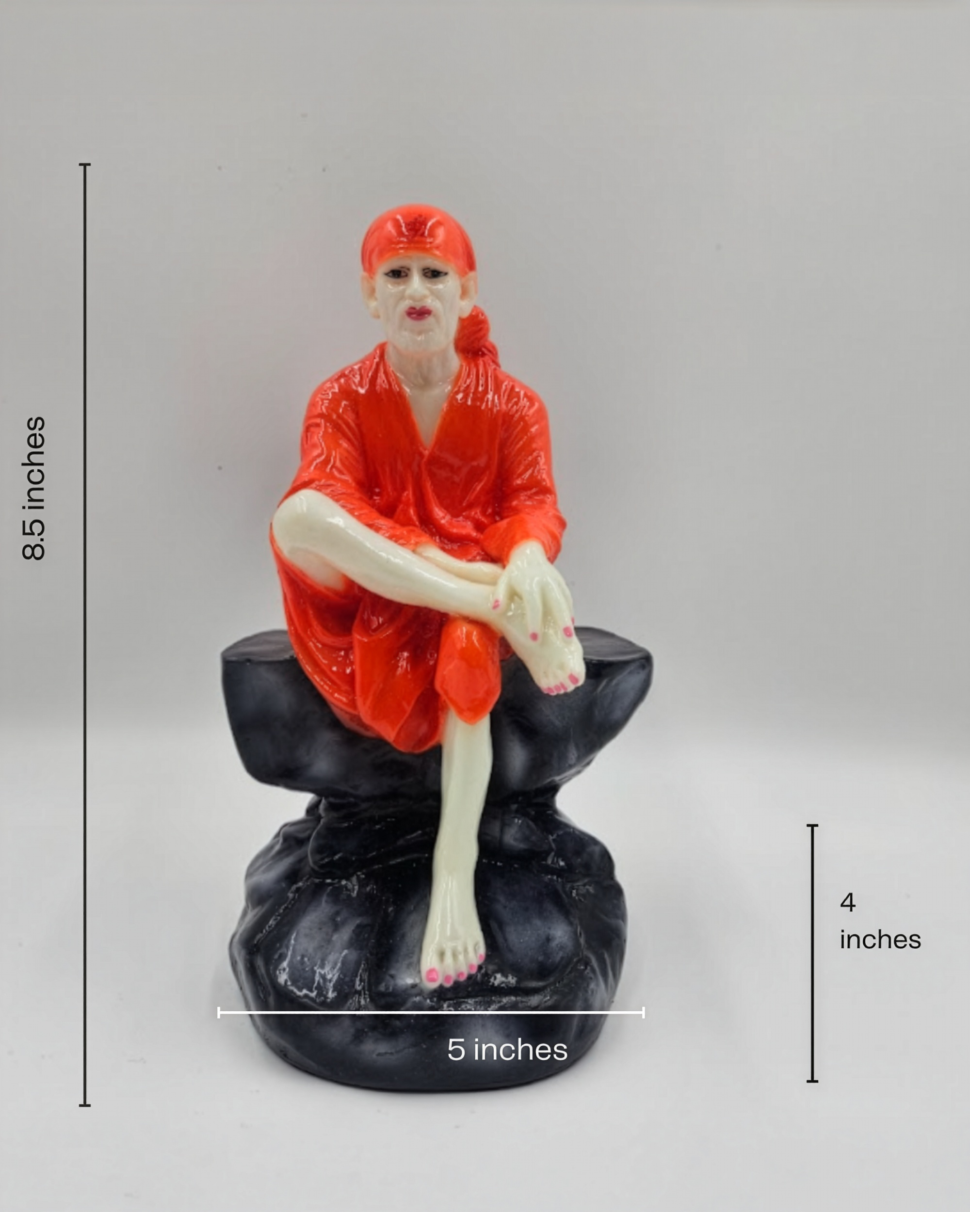 Sai Baba | Idol | Spiritual Decor | Orange
