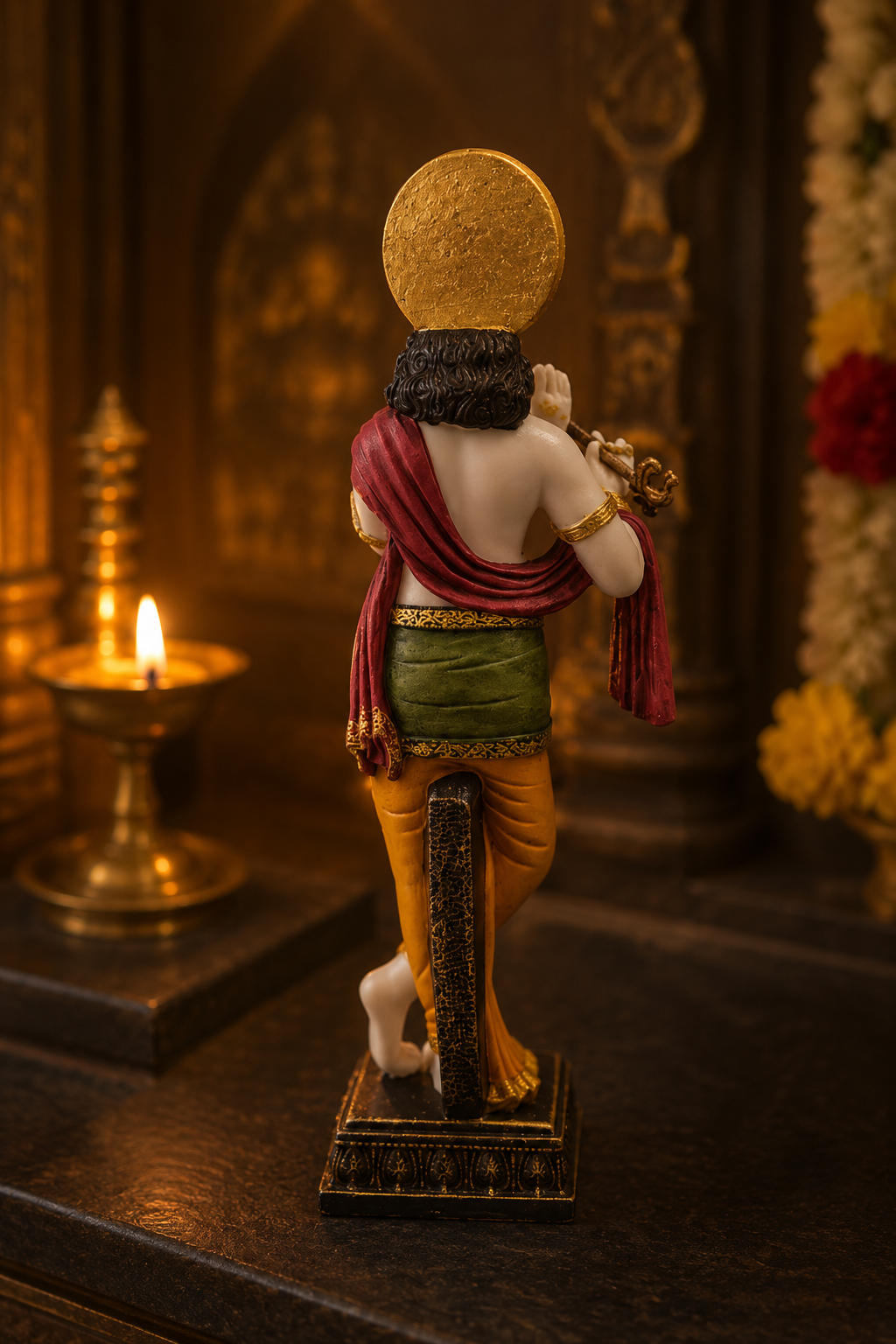 Krishna with Bansuri | Idol | Spiritual Decor | Multicolor