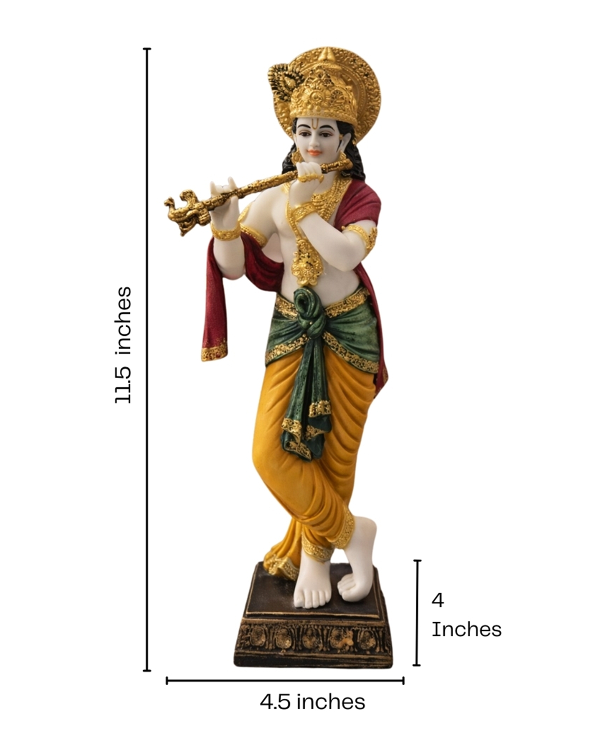 Krishna with Bansuri | Idol | Spiritual Decor | Multicolor