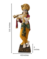 Krishna with Bansuri | Idol | Spiritual Decor | Multicolor