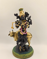 Krishna with Cow | Idol | Spiritual Decor | Black