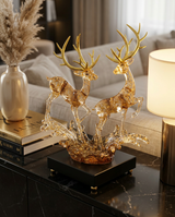 Luxury Crystal Deer Pair Figurines | Premium Home & Office Decor | Symbol of Grace, Harmony & Prosperity