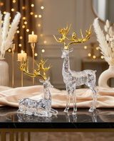 Crystal Deer Pair Large | Figurine | Home Decor | Premium
