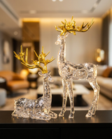Crystal Deer Pair Large | Figurine | Home Decor | Premium