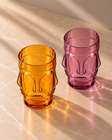 Tiki Glass for Cocktails & Mocktails | Colorful Face Drinking Glass
