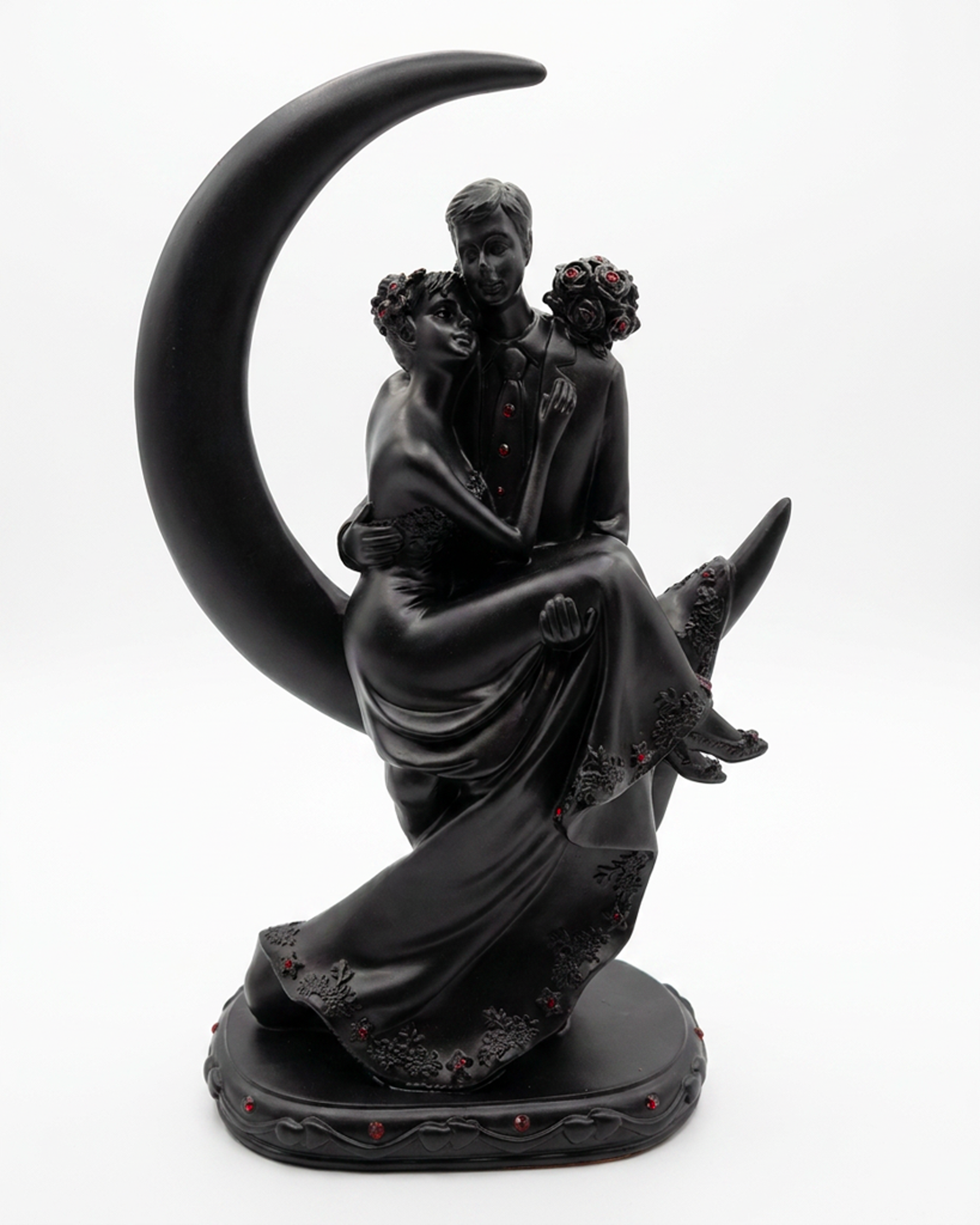 Couple Sitting on Moon | Showpiece | Romantic Decor | Black