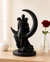 Couple Sitting on Moon | Showpiece | Romantic Decor | Black