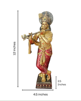 Krishna | Idol | Spiritual Decor | Golden