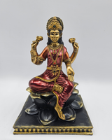 Maa Lakshmi | Idol | Spiritual Decor | Golden Red