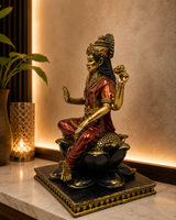 Maa Lakshmi | Idol | Spiritual Decor | Golden Red